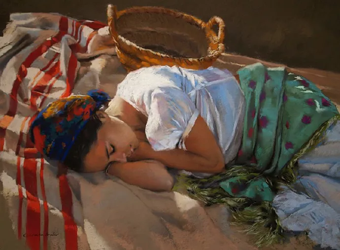 简单唯美的粉笔画（最简单的花草粉笔画）